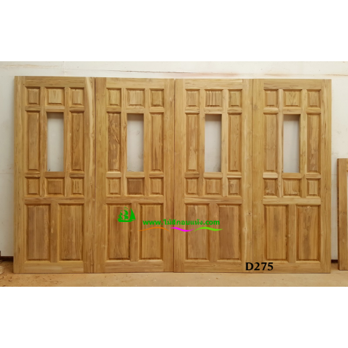ประตูไม้สักบานเดี่ยว รหัส D275